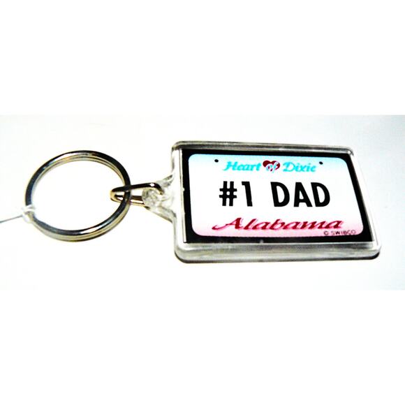 SWIBCO Other - Heart Of Dixie Alabama #1 Dad Keychain With License Plate Design